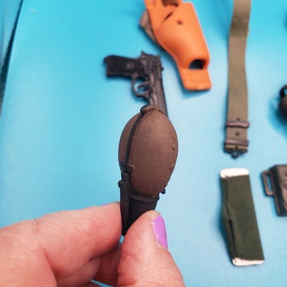 Lot of GI Joe Doll Accessories Weapons Battle Gear Grenades Pistols War Sword - Picture 9 of 12